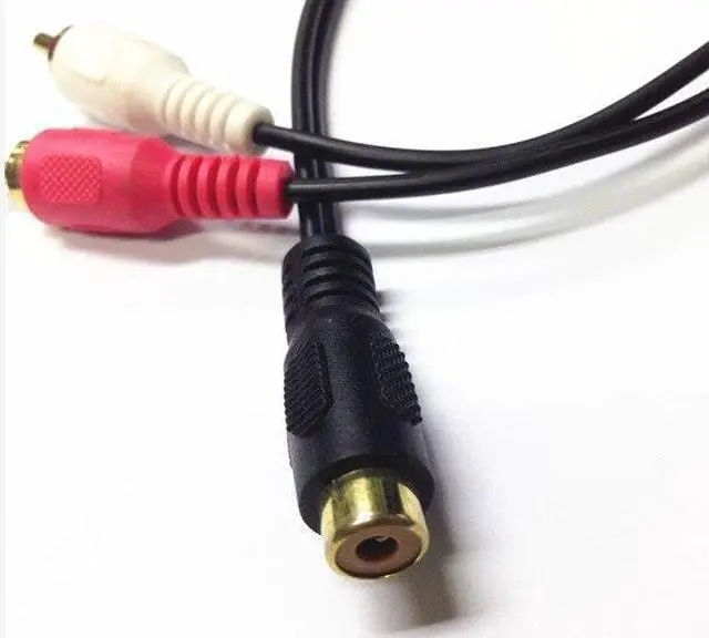 Alt view image 3 of 3 - RCA Video/Audio Splitter (1 RCA Female to 2 RCA Male)0.25m