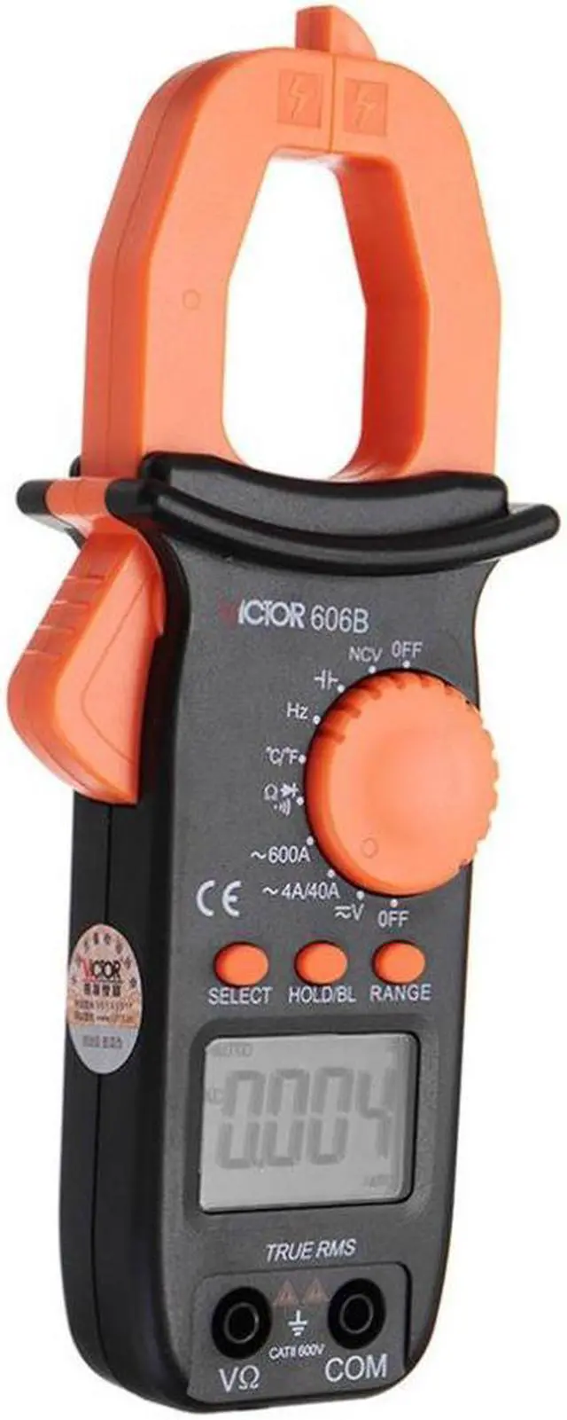 Alt view image 3 of 6 - 606B Clamp Multimeter Overload Protection Digital NCV Auto Off Data-Hold With LCD Display True RMS Tester Meter