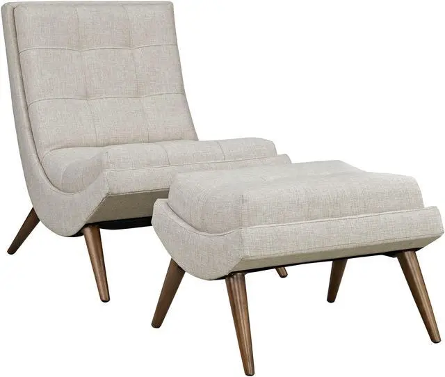 Main image of Ramp Upholstered Fabric Lounge Chair Set - Sand