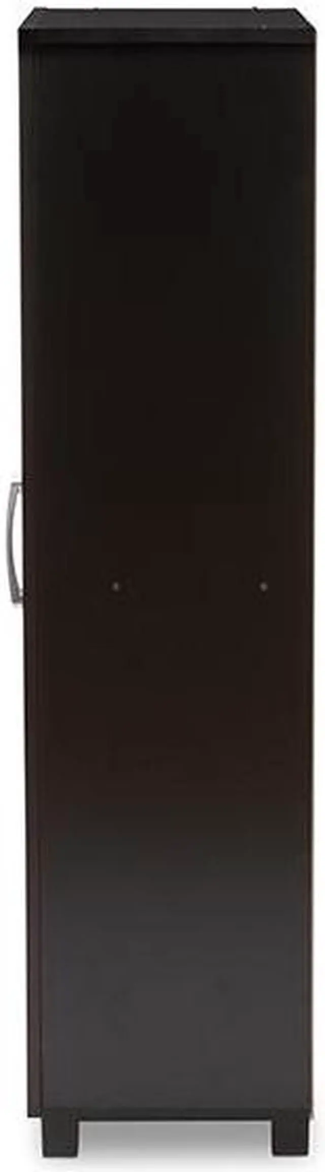 Alt view image 10 of 19 - Baxton Studio Marine Modern and Contemporary Wenge Dark Brown Finished 2-Door Wood Entryway Shoe Storage Cabinet