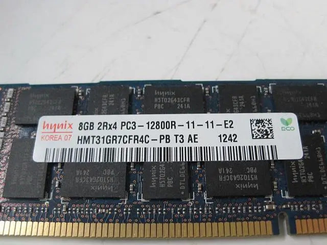 Alt view image 4 of 4 - Lot of 4 Hynix 8GB 2Rx4 PC3-12800R HMT31GR7CFR4C-PB RAM (32GB)