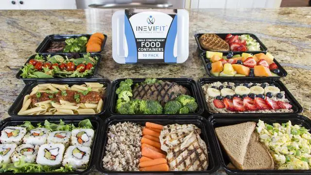 Alt view image 2 of 4 - INEVIFIT Meal Prep Single Compartment BPA FREE, Premium Food Storage Containers, Durable & Reusable, 28 oz. Stackable 10 Pack, Microwaveable & Dishwasher Safe, Leak Resistant Bento Lunch Box