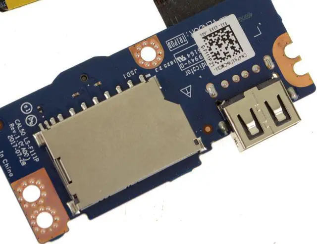 Alt view image 3 of 3 - Dell OEM Inspiron 5770 USB SD Card Reader IO Circuit Board  7KX7W