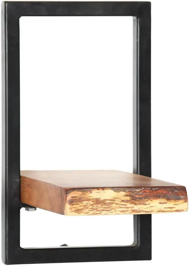 Alt view image 7 of 14 - vidaXL Wall Shelves Floating Shelves Display Shelves 5 pcs Solid Wood and Steel