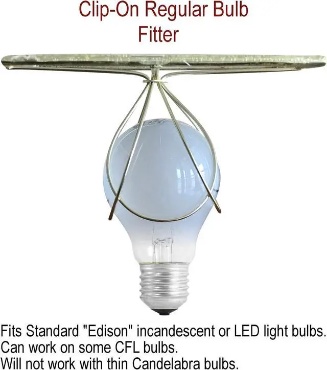 Alt view image 6 of 7 - Edison Clip On Light Oatmeal Linen Fabric Empire Lamp Shade 5x8x7