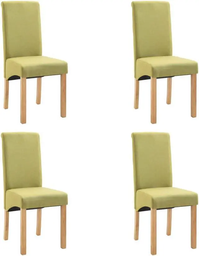 vidaXL Dining Chairs Pcs Upholstered Side Chair with Wood Frame
