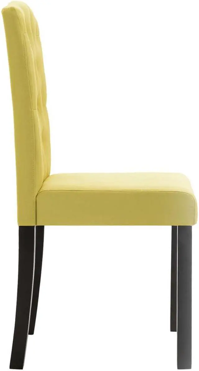 Alt view image 6 of 11 - vidaXL Dining Chairs 2 Pcs Accent Side Chair with Solid Wood Legs Green Fabric