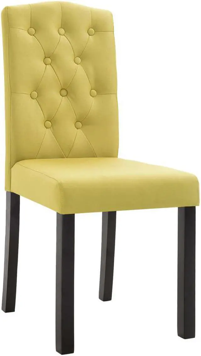 Alt view image 4 of 11 - vidaXL Dining Chairs 2 Pcs Accent Side Chair with Solid Wood Legs Green Fabric