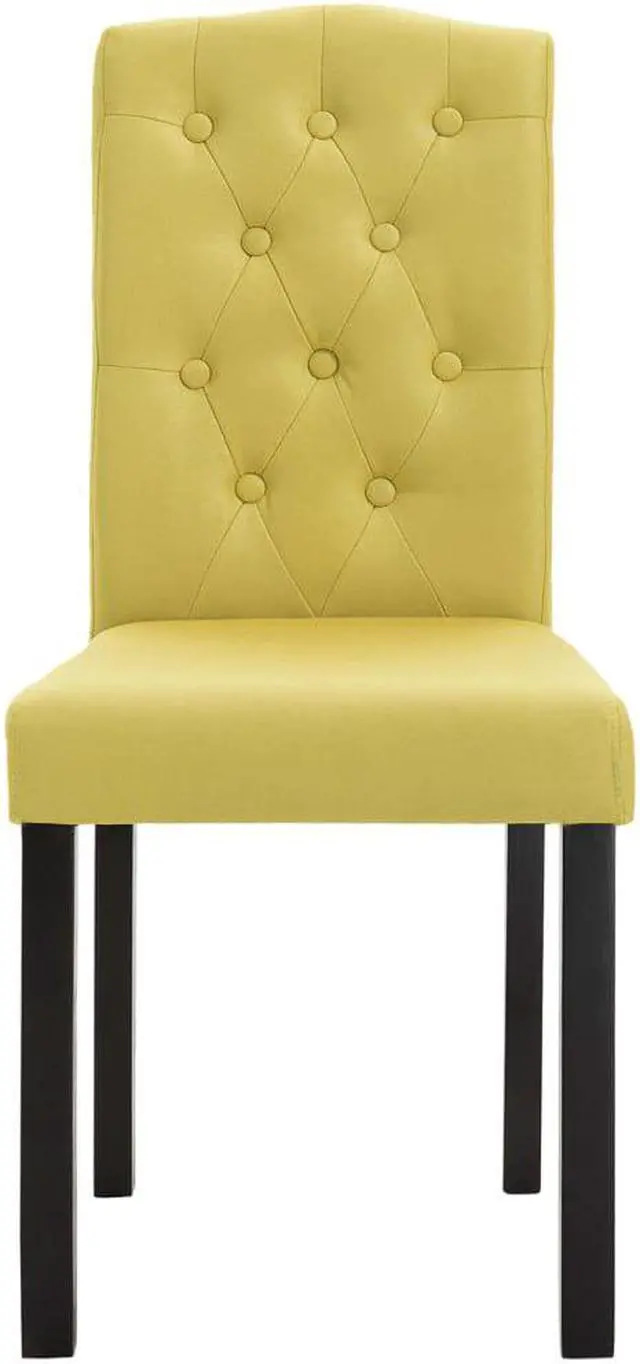 Alt view image 5 of 11 - vidaXL Dining Chairs 2 Pcs Accent Side Chair with Solid Wood Legs Green Fabric