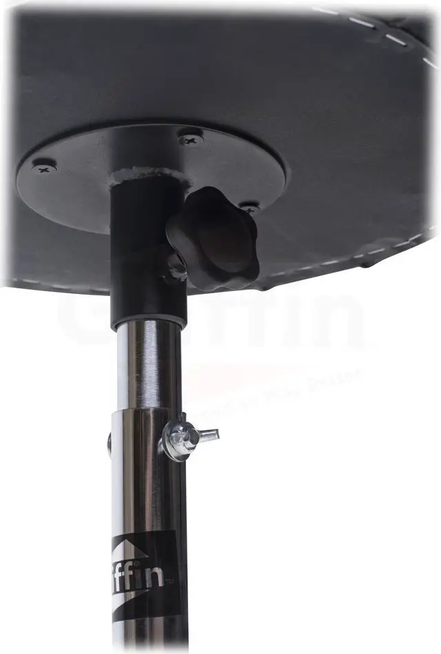 Alt view image 6 of 7 - 3 PACK GRIFFIN Drum Hardware Set - Kick Drum Pedal, Drummers Throne Seat & Straight Cymbal Stand | Deluxe Chrome Slip-Proof Gear Holder Percussion Set for Mounting Crash, Ride & Splash Cymbals