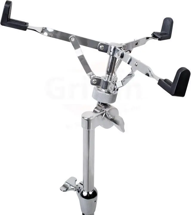 Alt view image 3 of 8 - Extended Height Snare Drum Stand by GRIFFIN | Tall Adjustable Height Snare Stand For Practice Pad | Concert Stand Up Drum Mount Holder With Basket Clamp | Double Braced Percussion Chrome Drum Hardware