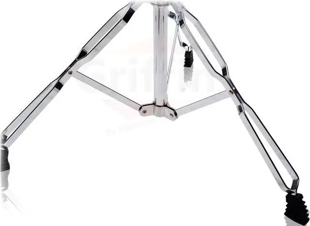 Alt view image 7 of 8 - Double Tom Drum Stand with Cymbal Arm by GRIFFIN | Drummers Percussion Set Hardware with Dual Drum Mounts | Medium Duty Tom Holder with Double Braced Tripod Legs | Accommodates All Standard Cymbals