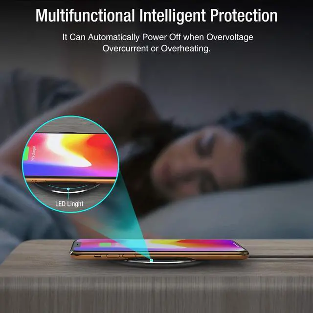 Alt view image 4 of 14 - TOZO W1 Wireless Charger Ultra Thin Aviation Aluminum CNC Unibody Fast Charging Pad (NO AC Adapter)