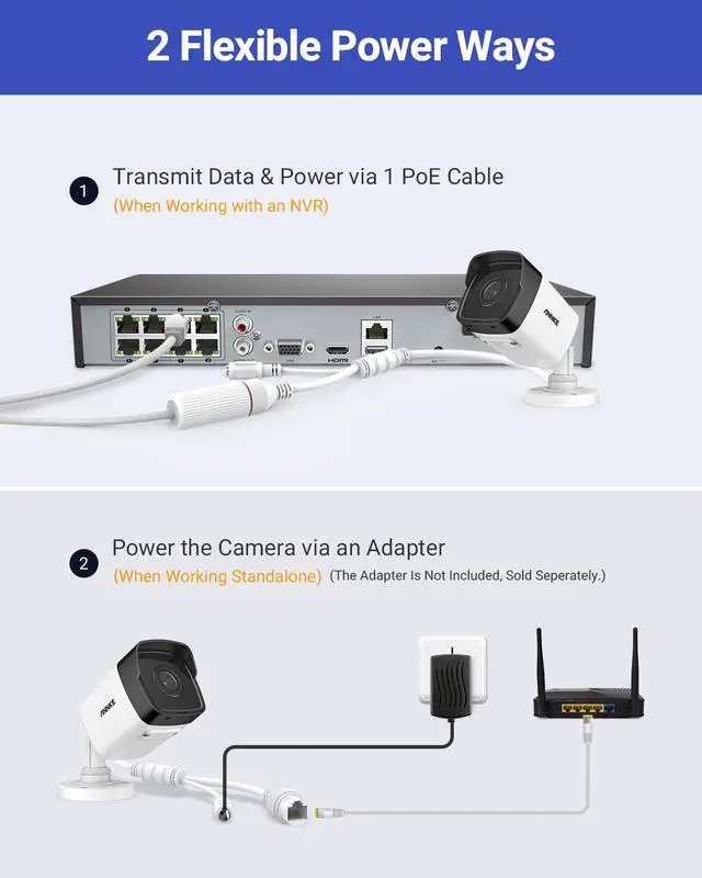 Alt view image 5 of 7 - ANNKE Bullet 5MP PoE IP Security Camera Super HD H.265+ CCTV Internet Camera with ONVIF & RTSP 100 ft EXIR 2.0 Night Vision Support 256 GB TF Card, Smart Motion Alerts, Built-in Microphone