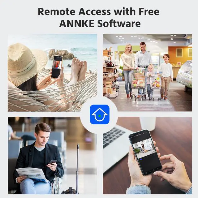 Alt view image 7 of 7 - ANNKE 2MP CCTV H.265+ Surveillance Camera System,16CH 5-in-1 DVR with 0TB HDD,12pcs Wired 1080p HD Bullet Cameras with IR 100ft Night Vision, Motion Alerts, IP66 Waterproof, Security Kit, Remote Acces