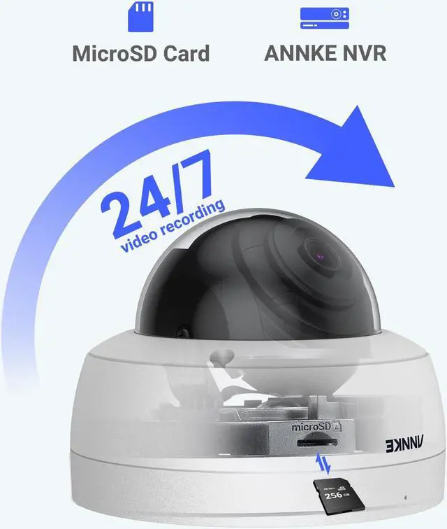 Alt view image 6 of 7 - ANNKE 8CH 8MP 4K Ultra HD PoE IP Camera System with ONVIF H.265+ Coding NVR and 4K Wired HD Outdoor Indoor IP67 Weatherproof Dome Cameras,4TB Hard Drive