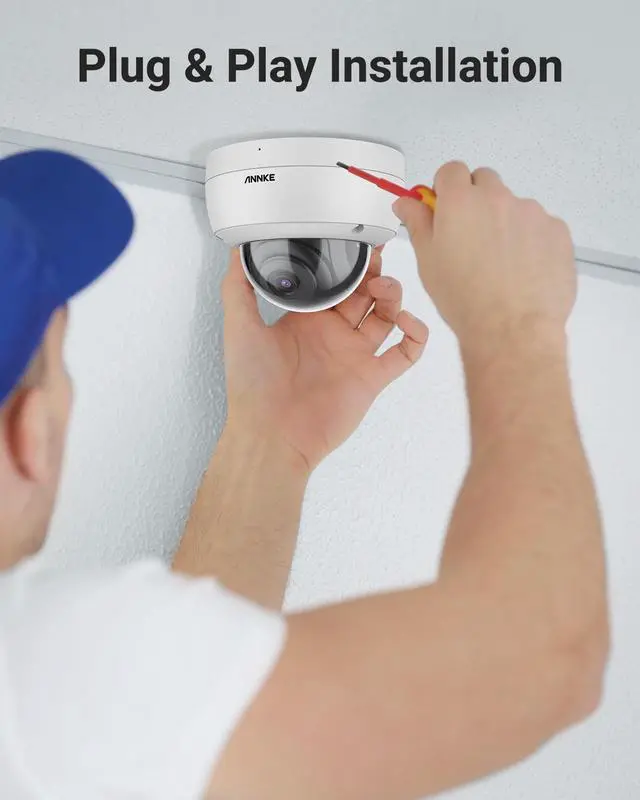 Alt view image 2 of 7 - ANNKE 8CH 8MP 4K Ultra HD PoE IP Camera System with ONVIF H.265+ Coding NVR and 4K Wired HD Outdoor Indoor IP67 Weatherproof Dome Cameras,4TB Hard Drive