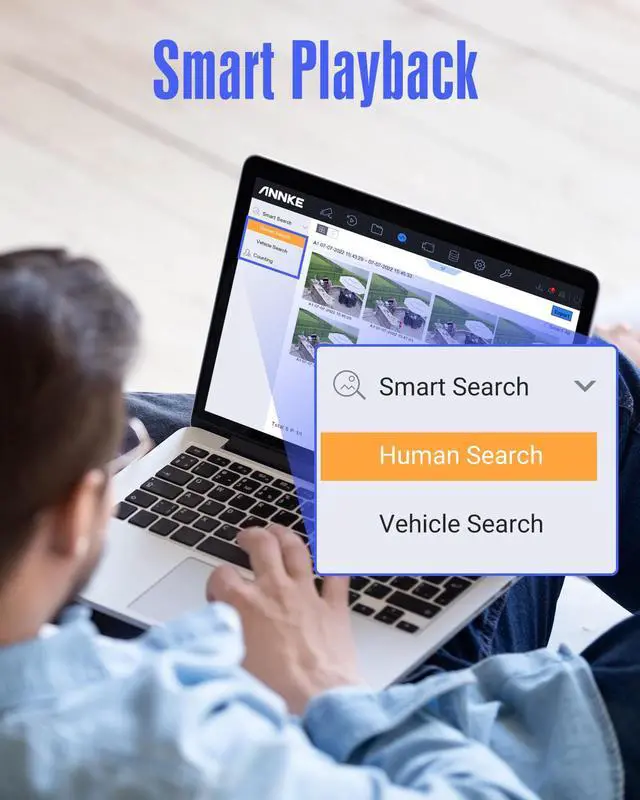 Alt view image 4 of 7 - ANNKE 16CH 3K Lite 5 in 1 DVR H.265+ Hybrid Security Video Recorder for 5MP/4MP/3MP/2MP TVI AHD CVI Analog and IP Cameras, AI Human/Vehicle Detection, Easy Remote Access, with 0TB HDD