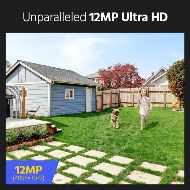 Alt view image 2 of 7 - ANNKE Security Camera System PoE, 8 Channel H.265+ NVR, 4X 12MP Turret Cams with 100 FT Color Night Vision, AI Human & Vehicle Detection, Built-in Mic, IP67, Smart IR, 1TB HDD