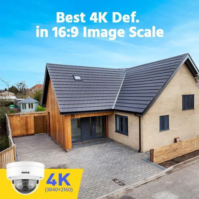 Alt view image 2 of 7 - ANNKE H800 4K 16CH PoE Camera System, H.265+ 12MP NVR w/8pcs Dome Security IP Cameras, AI Motion Detection, Audio, 0TB HDD, Spotlight Color Night Vision, IP67 Weatherproof IK10 Vandal-Proof, Not PTZ