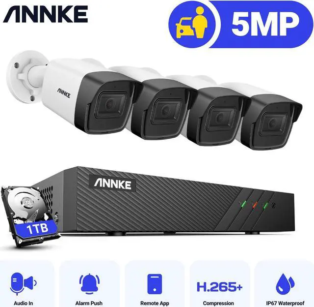 ANNKE Channel Camera PoE Security System 6MP NVR with