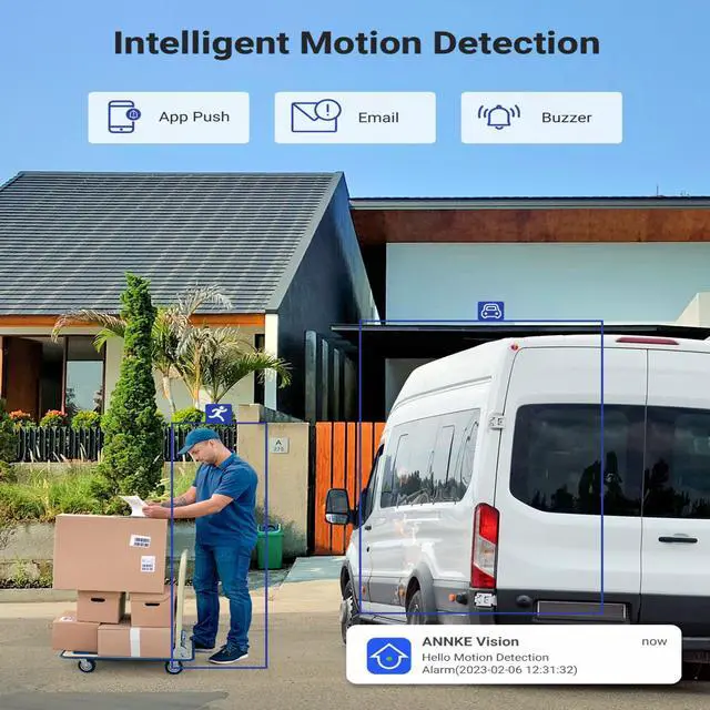 Alt view image 2 of 7 - ANNKE Home Wired Camera Security System with Audio, 8CH 3K Lite H.265+ AI DVR with 1 TB Hard Drive and 8 X 1080P IP67 Weatherproof Cameras with Dual Light, Human/Vehicle Detection, Color Night Vision