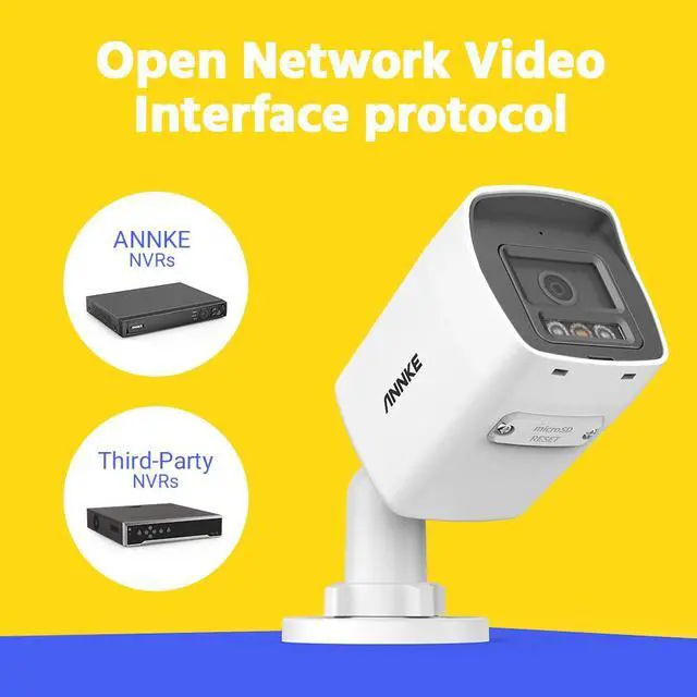 Alt view image 7 of 7 - ANNKE 4PCS Bullet 8MP 4K Ultra HD Poe Onvif Poe IP Security Camera with H.265+ Coding Outdoor Indoor IP67 Weatherproof Audio Recording Supports 256 GB TF Card Remote Access, Lntelligent Dual Light