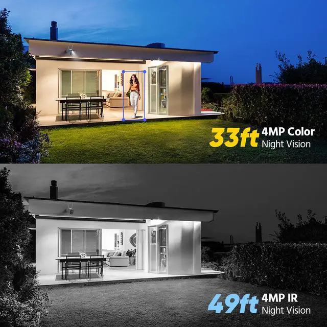 Alt view image 2 of 7 - ANNKE Wireless Security Camera Outdoor,4MP Dual Light WiFi Battery Camera with Solar Panel,IP65 Waterproof,Color Night Vision,AI Motion Human Detection,2-Way Talk