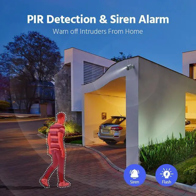 Alt view image 4 of 7 - ANNKE Wireless Security Camera Outdoor,4MP Dual Light WiFi Battery Camera with Solar Panel,IP65 Waterproof,Color Night Vision,AI Motion Human Detection,2-Way Talk