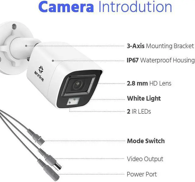 Alt view image 6 of 7 - ANNKE 4K Security Camera System, 8CH 8MP AI DVR with Human & Vehicle Detection, 2TB HDD and 8x4K IP67 Bullet Home & Surveillance Cameras, Easy Remote View, Smart Dual Light 0TB HDD 2TB HDD