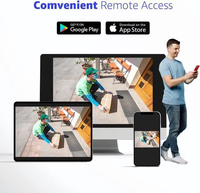 Alt view image 6 of 7 - ANNKE H.265+ 8CH Security Camera System with Human/Vehicle Detection, 5-in-1 AI 3K DVR Recorder and 8PCS 2MP Indoor & Outdoor Turret Black Cameras, 100 ft Night Vision, Email Alert with Snap, 0TB HDD