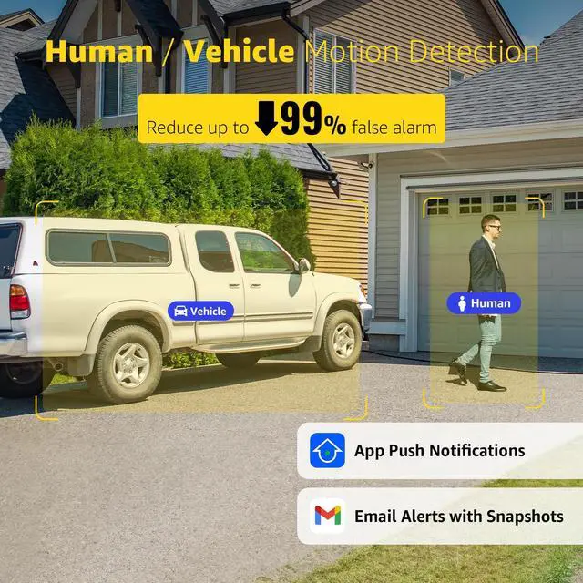 Alt view image 2 of 7 - ANNKE H.265+ 8CH Security Camera System with Human/Vehicle Detection, 5-in-1 AI 3K DVR Recorder and 8PCS 2MP Indoor & Outdoor Turret Black Cameras, 100 ft Night Vision, Email Alert with Snap, 1TB HDD