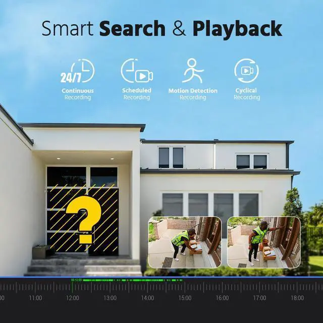 Alt view image 3 of 7 - ANNKE 6MP PoE NVR with 1TB HDD Pre-Installed, H.265+ 8CH Surveillance Netword Video Recorder Supports Up to 8X 6MP/5MP/4MP/1080P IP Camera, 24/7 Recording, Power Over Ethernet, Easy Remote Access