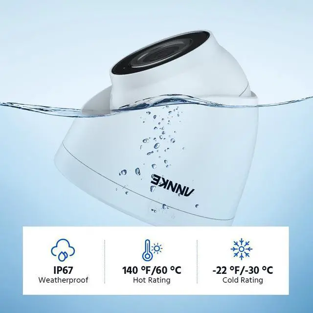 Alt view image 7 of 7 - ANNKE 3K PoE Security IP Camera, Outdoor Turret Surveillance Wired Cameras for Home Security, AI Human/Vehicle Detection, Night Vision, 2.8mm Lens, Built-in Mic, IP67 Waterproof