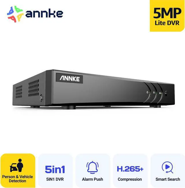 Main image of ANNKE 16CH 3K Lite 5 in 1 DVR H.265+ Hybrid Security Video Recorder for 5MP/4MP/3MP/2MP TVI AHD CVI Analog and IP Cameras, AI Human/Vehicle Detection, Easy Remote Access, with 0TB HDD