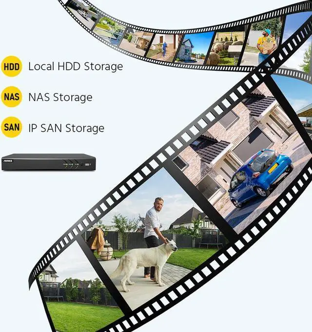 Alt view image 6 of 7 - ANNKE 4K Security Camera System, 8CH 8MP AI DVR with Human & Vehicle Detection, 0TB HDD and 4x4K IP67 Bullet Home & Surveillance Cameras, Easy Remote View, Smart Dual Light