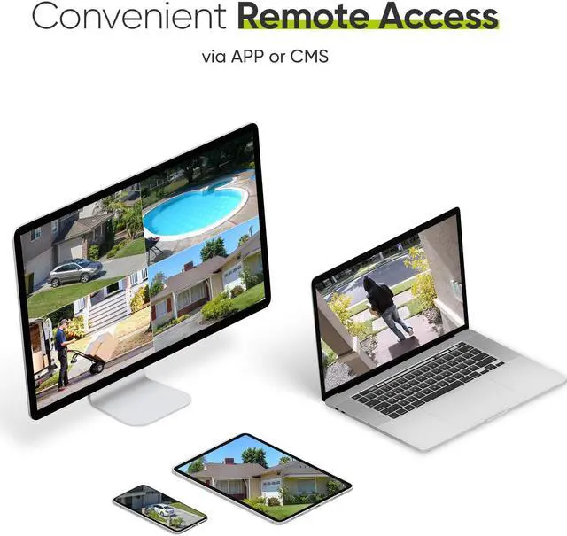 Alt view image 3 of 7 - SANNCE 4K 8 Channel PoE NVR, 8MP CCTV Security Camera System Network Video Recorder Supports 8MP 5MP 3MP 1080P HD PoE Surveillance IP Camera, Human Detection, 2TB Hard Drive