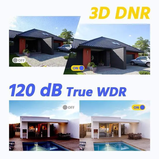 Alt view image 6 of 7 - ANNKE 2PCS 3K PoE Security Camera, Outdoor Surveillance Wired Cameras for Home Security, AI Human/Vehicle Detection, Smart Dual Light, Color Night Vision, 120 dB WDR, 2.8mm Lens, Built-in Mic-Black