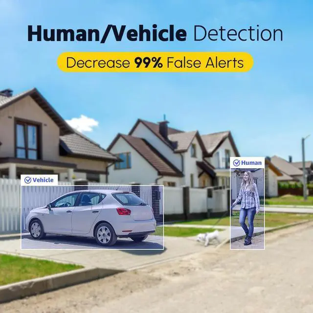 Alt view image 3 of 7 - ANNKE 2MP Security Camera System, 8 Channel 3K Lite DVR Recorder with AI Motion Detection, 4X 1080P Add-on Wired Cameras with 65ft IR Night Vision, IP67, 3.6mm Lens, 0TB HDD, Black