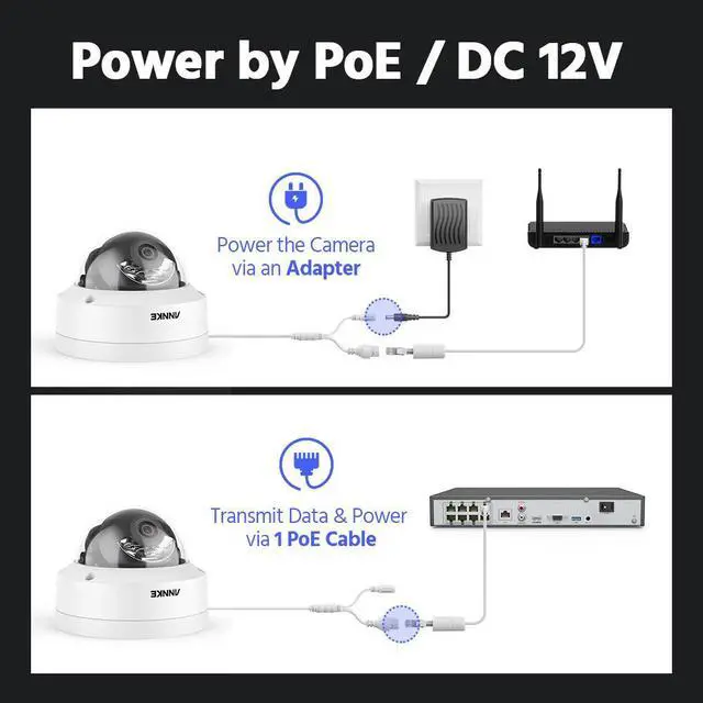 Alt view image 5 of 7 - ANNKE 12MP 4PCS PoE IP Security Camera Outdoor, Dome Camera for Home Surveillance, Human/Vehicle Detection, Spotlight Color Night Vision, 2.8mm Wide Angle, Up to 512GB microSD Card