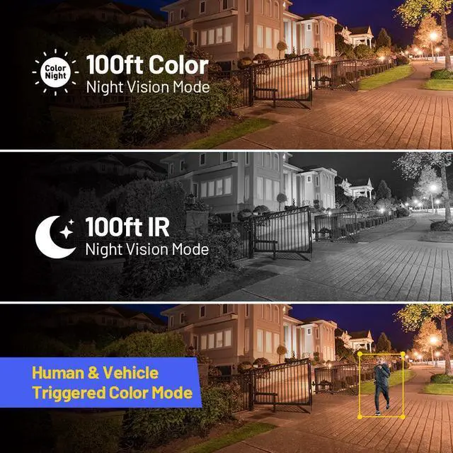 Alt view image 4 of 7 - ANNKE 12MP 4PCS PoE IP Security Camera Outdoor, Dome Camera for Home Surveillance, Human/Vehicle Detection, Spotlight Color Night Vision, 2.8mm Wide Angle, Up to 512GB microSD Card