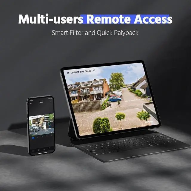 Alt view image 6 of 7 - ANNKE Ultra HD 4K 8MP PoE Camera with Mic, Optical Zoom IP Camera with 2.8mm~12mm Lens, Smart Dual Light, Color Night Vision, Human&Vehicle Detection, IP67 & IK08 Vandal-Proof, Up to 512GB Storage