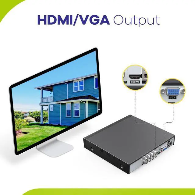 Alt view image 7 of 7 - SANNCE 4CH HD 1080P HDMI DVR Digital Video Recorder for CCTV Security System, H.264 1080P HDMI Output 4ch CCTV Surveillance DVR With NO HDD