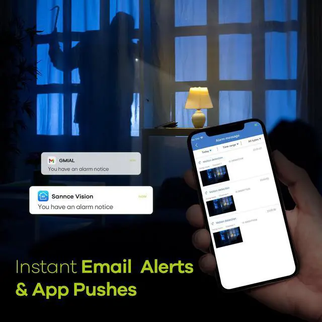 Alt view image 4 of 7 - SANNCE 5MP Lite 8 Channel Security Camera DVR, H.264+ Hybrid 5-in-1 Surveillance DVR Recorder, Supports TVI AHD CVI CVBS Analog IP Security Cameras, Remote Access (1TB Hard Drive)
