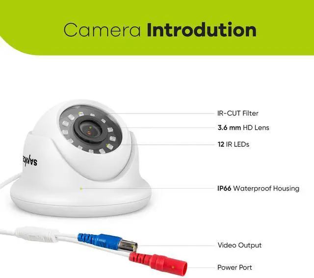 Alt view image 6 of 7 - SANNCE 1080p 4PCS Full HD Wired Analog CCTV TVI-HD Security Camera for DVR Security Camera System with Outdoor IP66 Waterproof 100 ft Night Vision