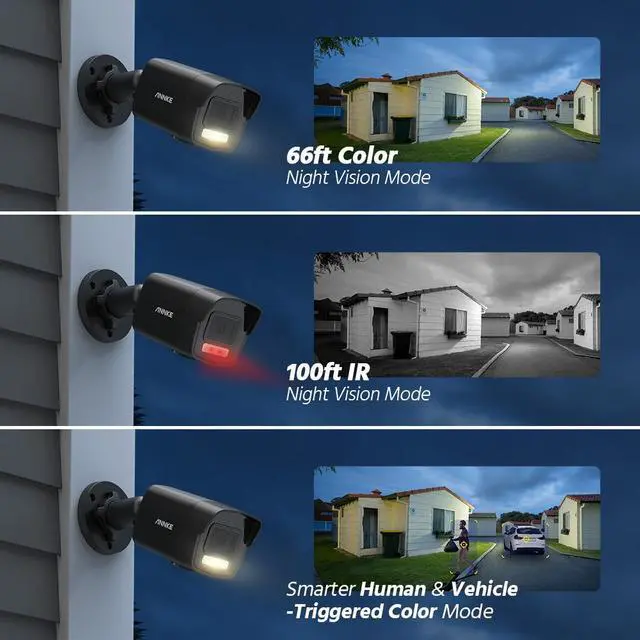 Alt view image 2 of 7 - ANNKE H.265+ 8CH PoE Surveillance Camera Set, 12MP NVR Recorder and 8x 3K Outdoor Surveillance Bullet Camera, Colour Night Vision, Person and Vehicle Detection, Smart Dual Light, 0TB Hard Drive