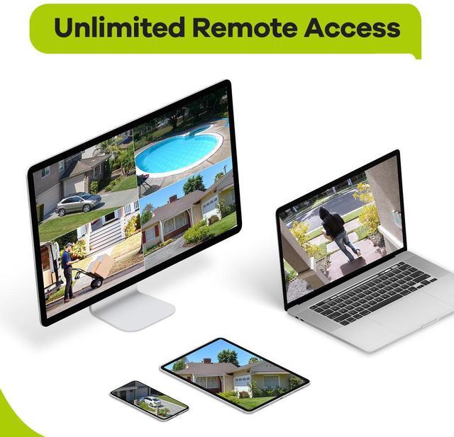 Alt view image 5 of 7 - SANNCE 8CH 5MP POE CCTV Home Security Camera System, 8CH POE 4K NVR Recorder and 4X 5MP POE Outdoor IP Bullet Cam Resolution, H.265+, 36 Led Lights, 3.6mm Lents, with Audio Input, 4TB Hard Drive