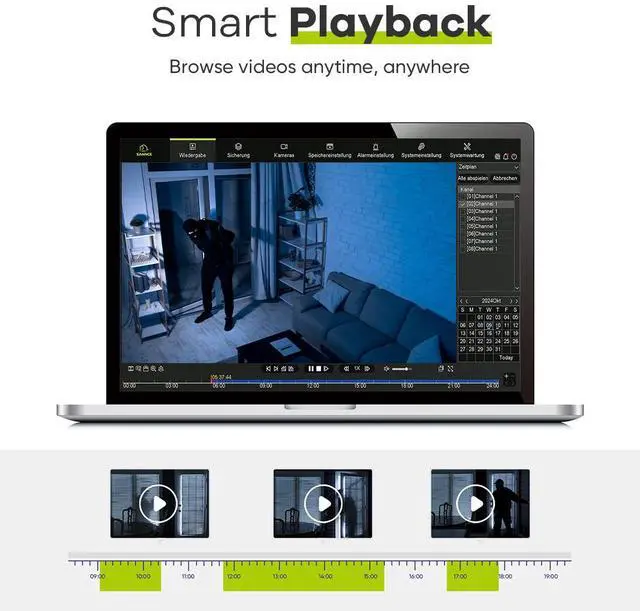 Alt view image 6 of 7 - SANNCE PoE  H.265+ NVR 6MP 8 Channel, 6MP CCTV Security Camera System Network Video Recorder Supports 6MP 5MP 3MP 1080P HD PoE Surveillance IP Camera, AI Human/Vehicle Detection, No HDD, Remote Access