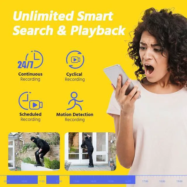 Alt view image 6 of 7 - ANNKE Smart 8MP 8CH Home Security Camera System, 4pcs Wired 4K PoE IP Cameras Outdoor/Indoor, Person Vehicle Detection, 12MP H.265+ NVR with 4TB HDD for 24-7 Recording, 100ft Night Vision, IP67 Water