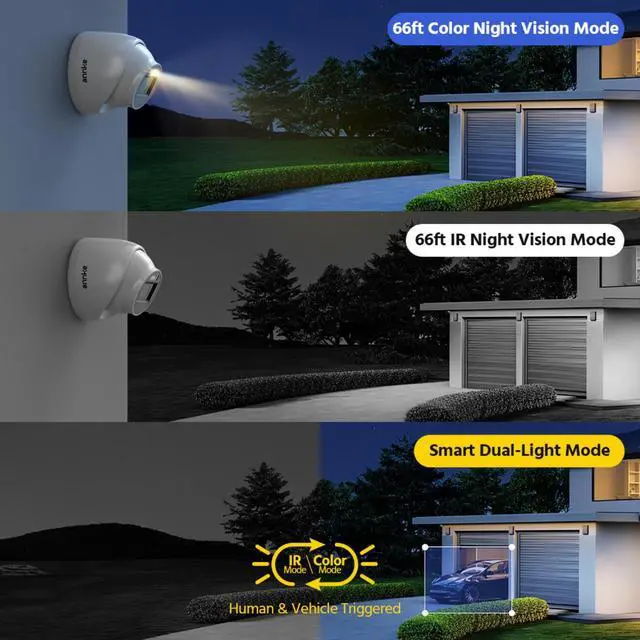 Alt view image 2 of 7 - ANNKE 8CH Wired Outdoor Security Camera System with AI Human/Vehicle Detection, 4K H.265+ 5-in-1 DVR and 4x2MP Cameras, Email Alert with Snapshots, 0TB HDD, 66ft Night Vision, Smart Dual Light, White